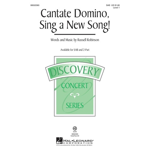 Cantate Domino Sing A New Song SAB (Octavo)
