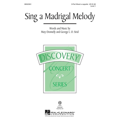 Sing A Madrigal Melody 3Pt (Octavo)