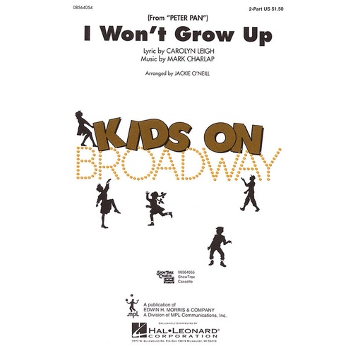 I Wont Grow Up 2Pt (Octavo)