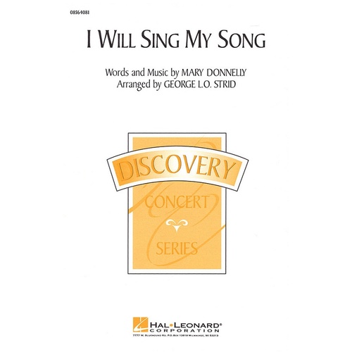 I Will Sing My Song 2 Pt (Octavo)