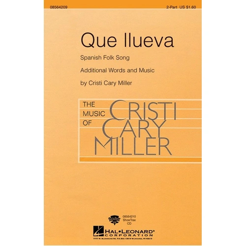 Que Llueva 2-Part Choral Score by Hal Leonard, 8 Pages, Youth Sing Out Series