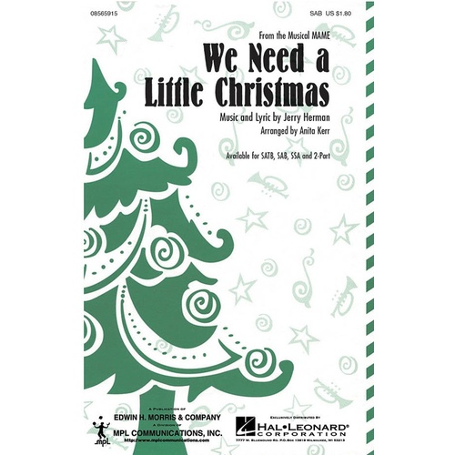 We Need A Little Christmas SAB (Octavo)