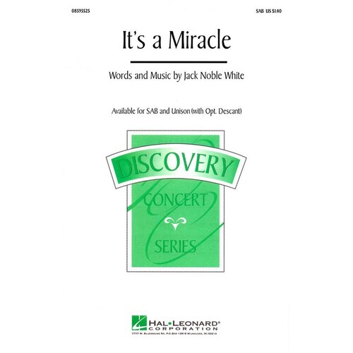 Its A Miracle SAB Arr White