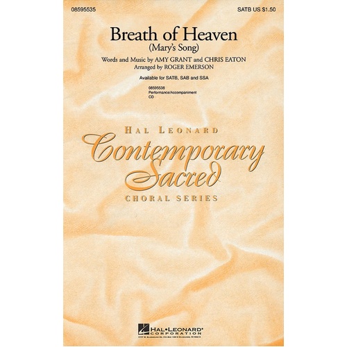 Breath Of Heaven SAB (Octavo)