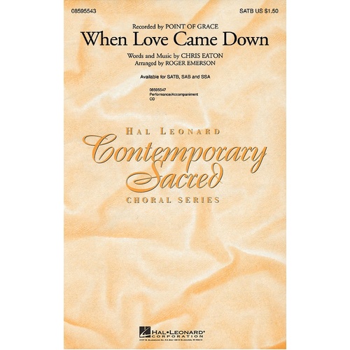When Love Came Down ShowTrax CD Arr Emerson (CD Only)