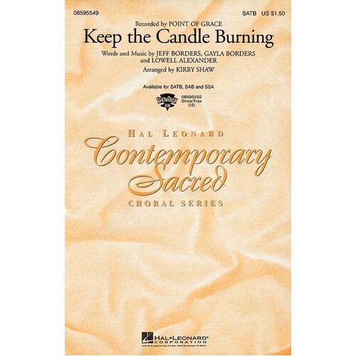 Keep The Candle Burning SATB (Octavo)