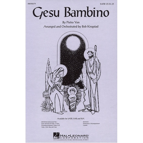 Gesu Bambino SATB Arr Krogstad (Octavo)