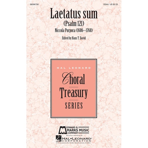 Laetatus Sum (Psalm 121) SSAA (Octavo)