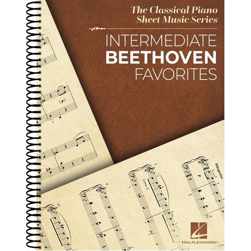 Intermediate Beethoven Favorites for Piano - 29 Pieces, 96 Pages, Coil Binding