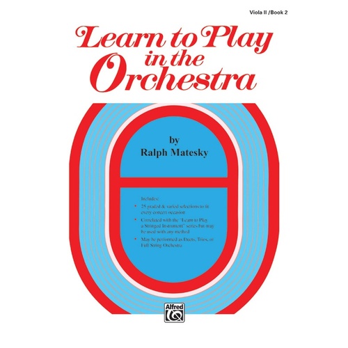 Learn To Play In The Orchestra Book 2 Viola 2