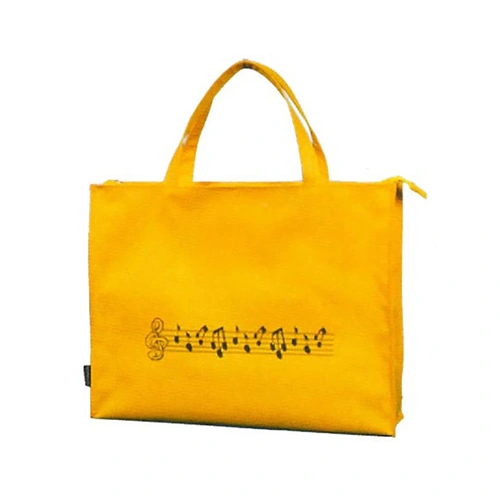 Wide Yellow Music Carry Bag with Notes