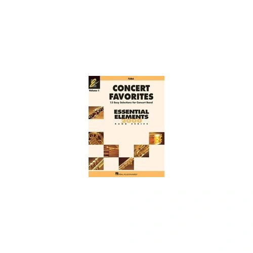 Concert Favorites Vol. 1 for Tuba by Hal Leonard, 16 pages, arrangements for beginner groups from Essential Elements Band Series.