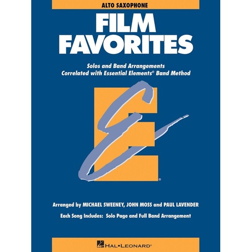 Film Favorites for Alto Saxophone (E Flat) - Hal Leonard, 24 Pages