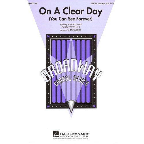 On A Clear Day SATB A Cappella (Octavo)