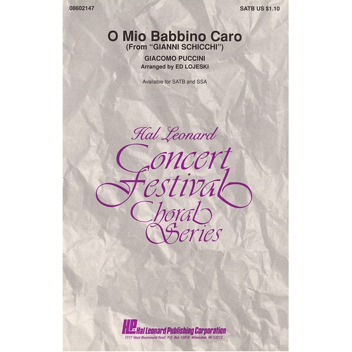 O Mio Babbino Caro SSA (Octavo)