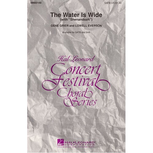 Water Is Wide With Shenandoah SATB
