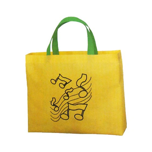 Music Carry Bag - Wide Gold with Notes