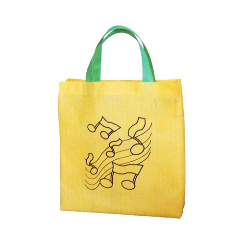 Music Carry Bag - Tall Gold with Notes