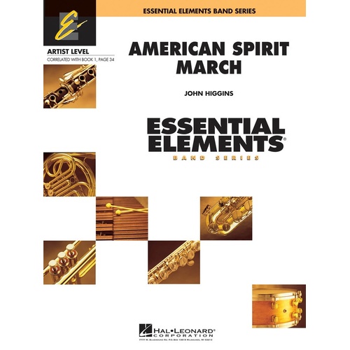 American Spirit March Concert Band Gr 1.5 Eeart1.5 (Music Score/Parts)