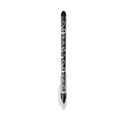 Ball Pen with Lid - Black Clef & Quaver