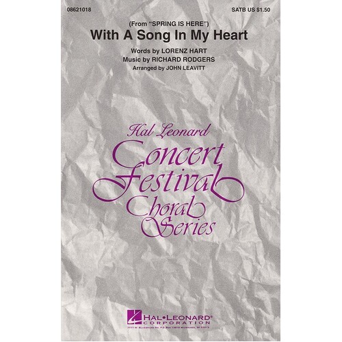 With A Song In My Heart SATB (Octavo)