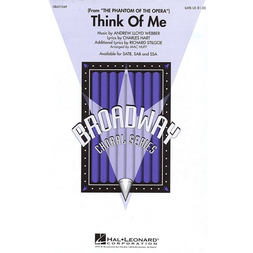 Think Of Me From Phantom SAB Arr Huff (Octavo)