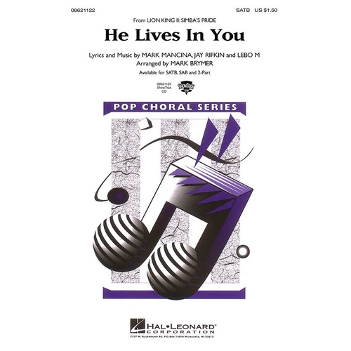 He Lives In You From Lion King 2 ShowTrax CD (CD Only)