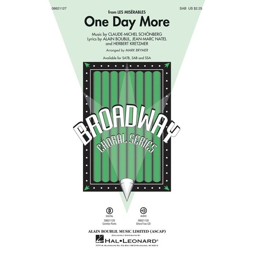 One Day More Choral Score by Mark Brymer for Les Misérables, 12 Pages
