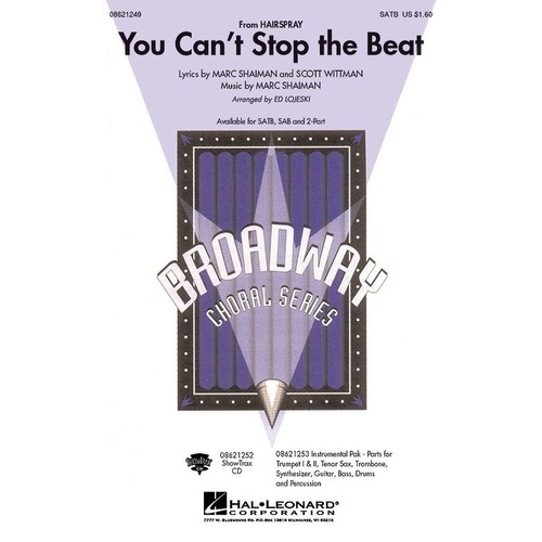 You Can't Stop the Beat 2-Part Choral Score