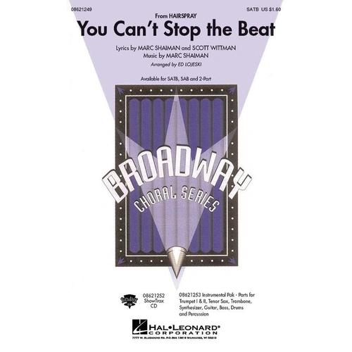 You Can't Stop the Beat 2-Part Choral Score