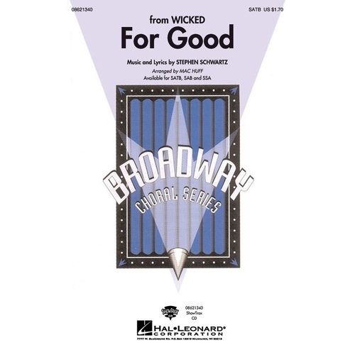 For Good SATB (Octavo)