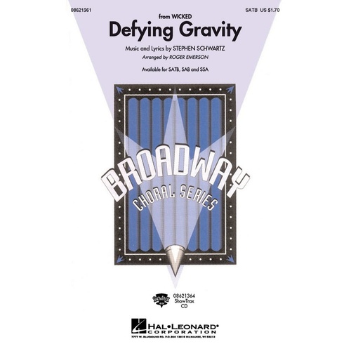 Defying Gravity SSA From Wicked (Octavo)
