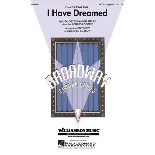 I Have Dreamed SATB A Cappella (Octavo)