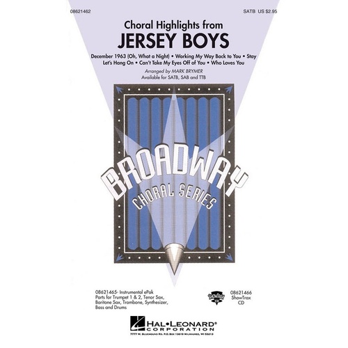 Jersey Boys Choral Highlights TTB (Octavo)
