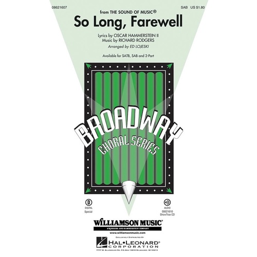 So Long Farewell SAB From Sound Of Music (Octavo)