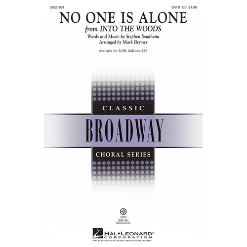 No One Is Alone SATB Choral Sheet Music
