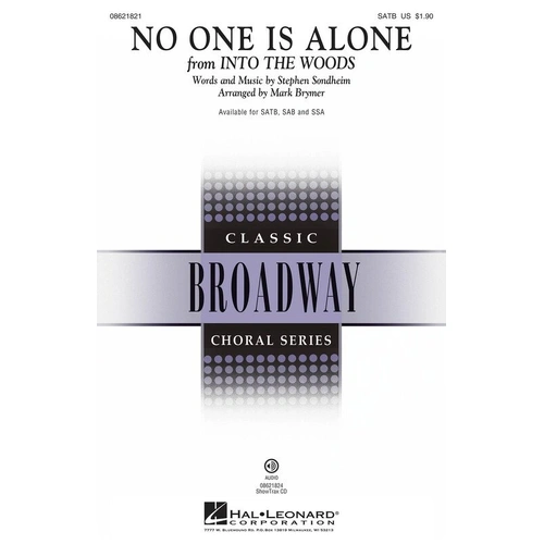 No One Is Alone SATB Choral Sheet Music