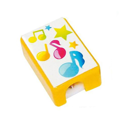 Pencil Sharpeners Pack of 5 Square Yellow Music Notes