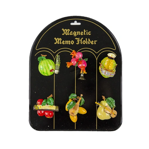 Fridge Magnets - Musical Instruments with Fruit Assortment (6 Pack)