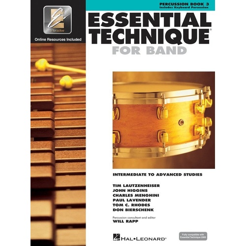 Essential Technique for Band with EEi - Percussion Book 3 by Hal Leonard