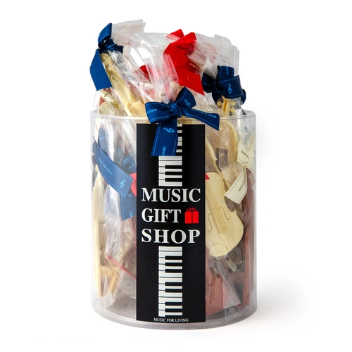 Pickboy Violin Shape Clips with Built-in Pen - Tub of 20