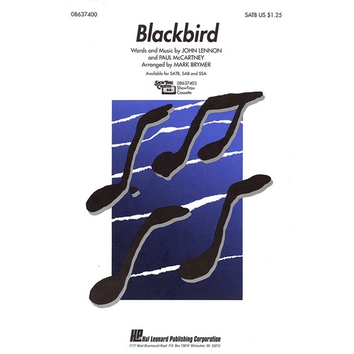 Blackbird SATB Arr Brymer (Octavo)