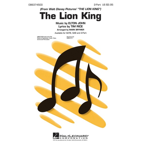 Lion King Medley 2Pt (Octavo)