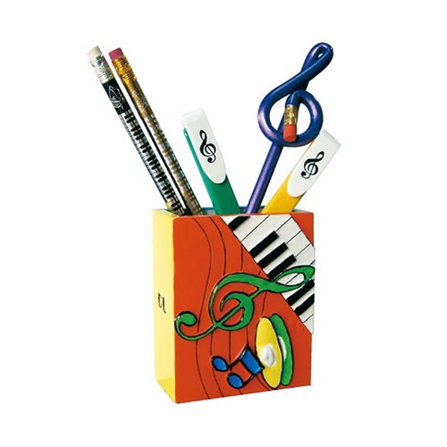 Green Clef Pen Holder