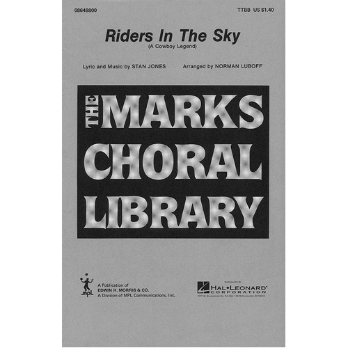 Riders In Sky TTBB (Octavo)