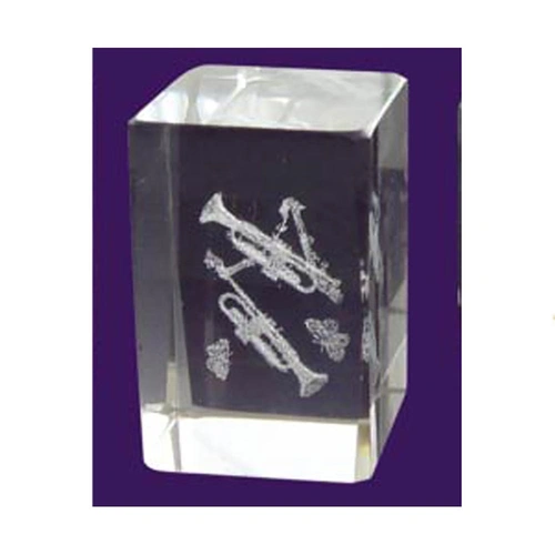 Crystal Trumpet Paper Weight 30x45