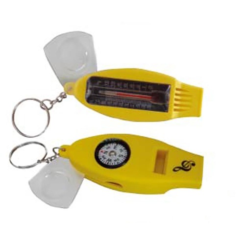 Whistle with Compass, Thermometer, and Magnifying Clef