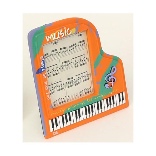 Grand Piano Orange Picture Frame
