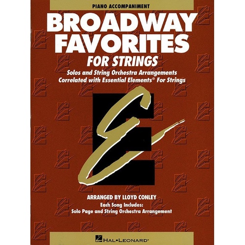 Essential Elements Broadway Favorites for Strings - Piano Accompaniment