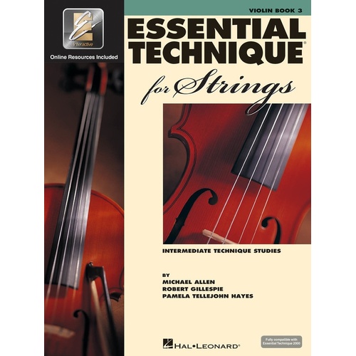 Essential Technique For Strings Book 3 Violin Eei (Softcover Book/Online Audio)